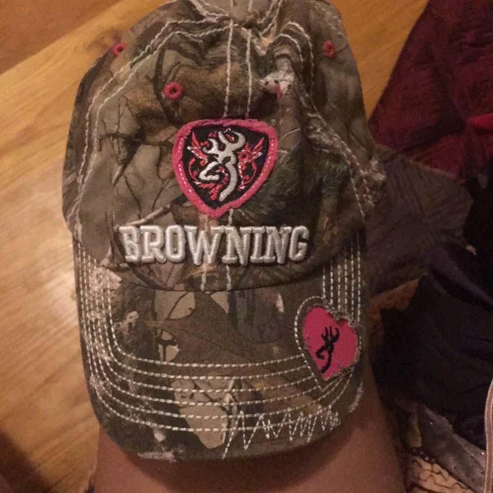 Browning pink and camo hat